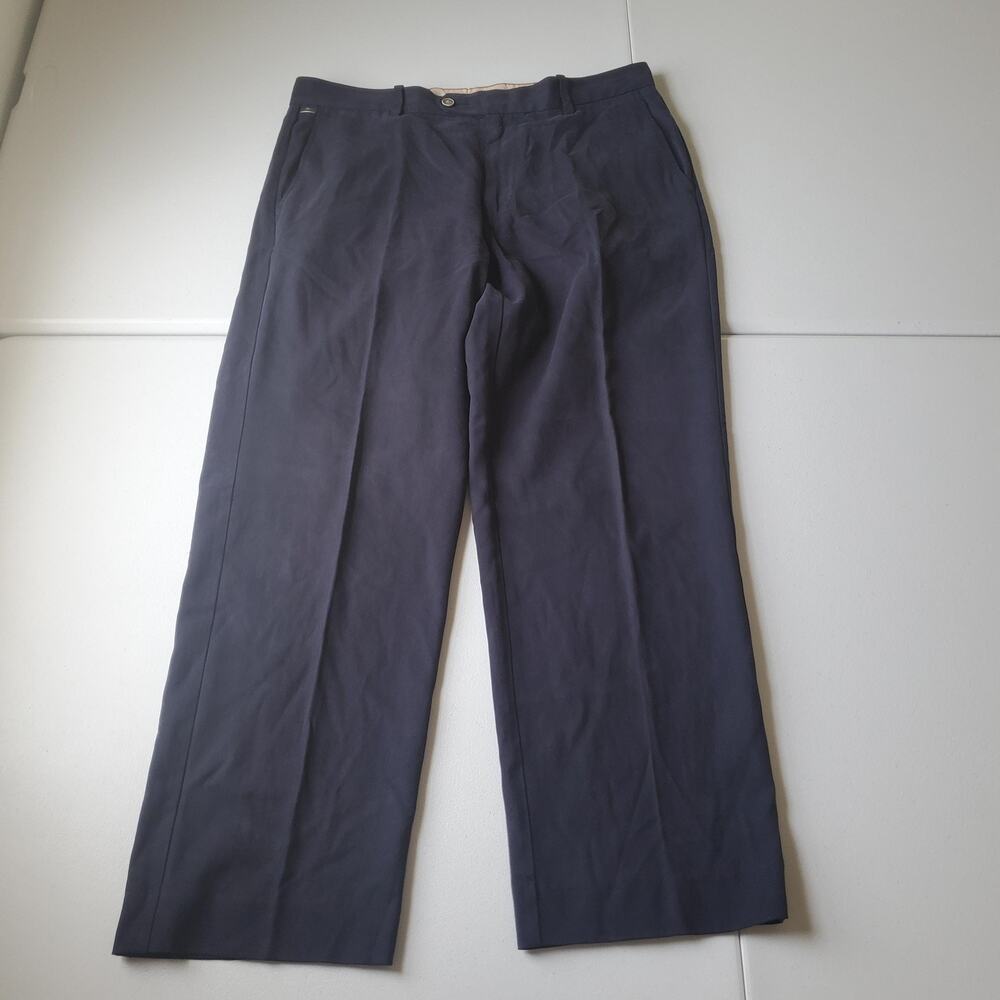 Tommy Bahama Pants Mens 34x30 Blue Silk Cotton Relaxed Fit Chino Casual